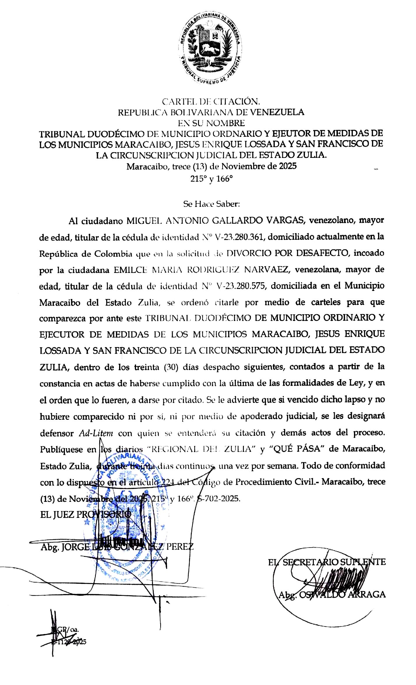 Cartel de Citacionn