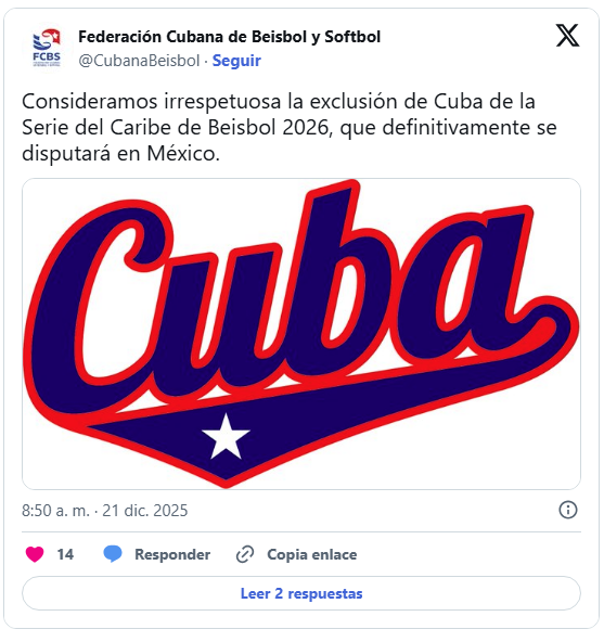 Cuba denunció exclusión de la Serie del Caribe 2 Cuba fuera de la Serie del Caribe
