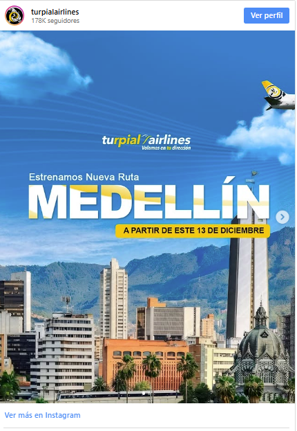 A partir de este 10Dic: Turpial Airlines aumenta su frecuencia de vuelos hacia Colombia 2 Nueva ruta