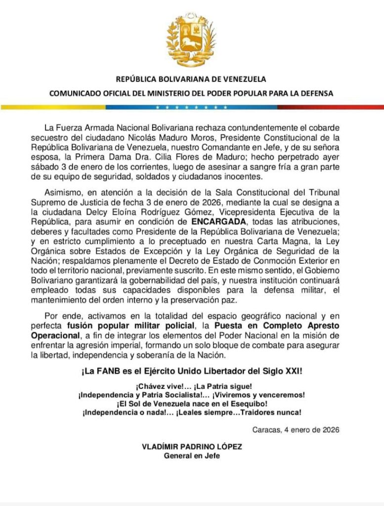 FANB respaldó Decreto de Estado de Conmoción Exterior y llamó a los venezolanos a retomar sus actividades 2 1001013894