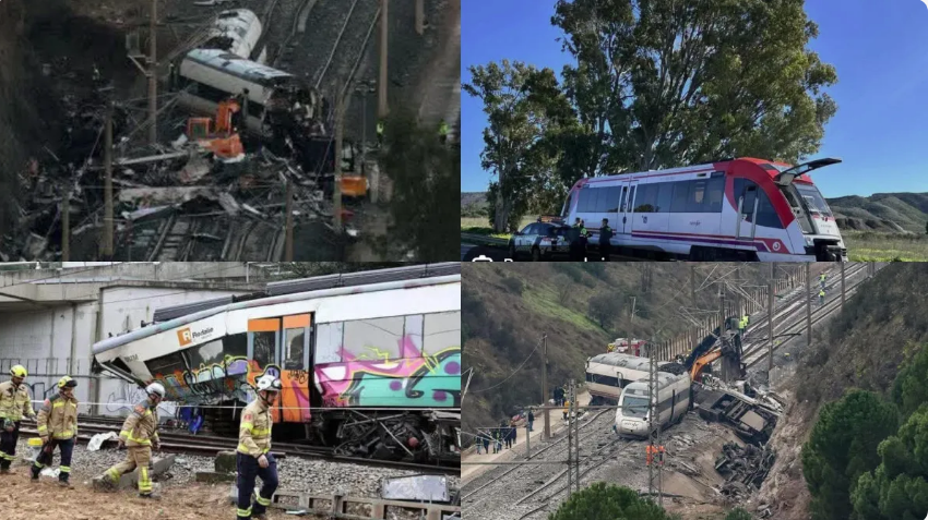 Tren chocó contra una grúa en el tercer accidente ferroviario en España en menos de una semana 2 Accidente de trenes en Espana