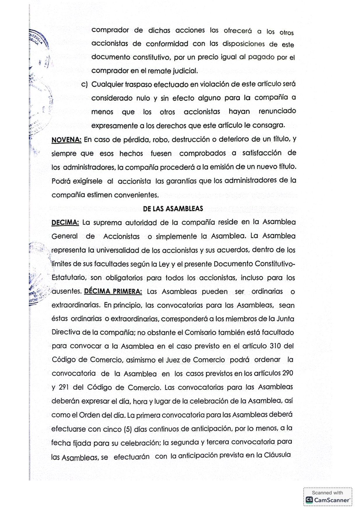 Acta Constitutiva de la empresa Alondra Distribuciones C.A. 5 Alondra 5