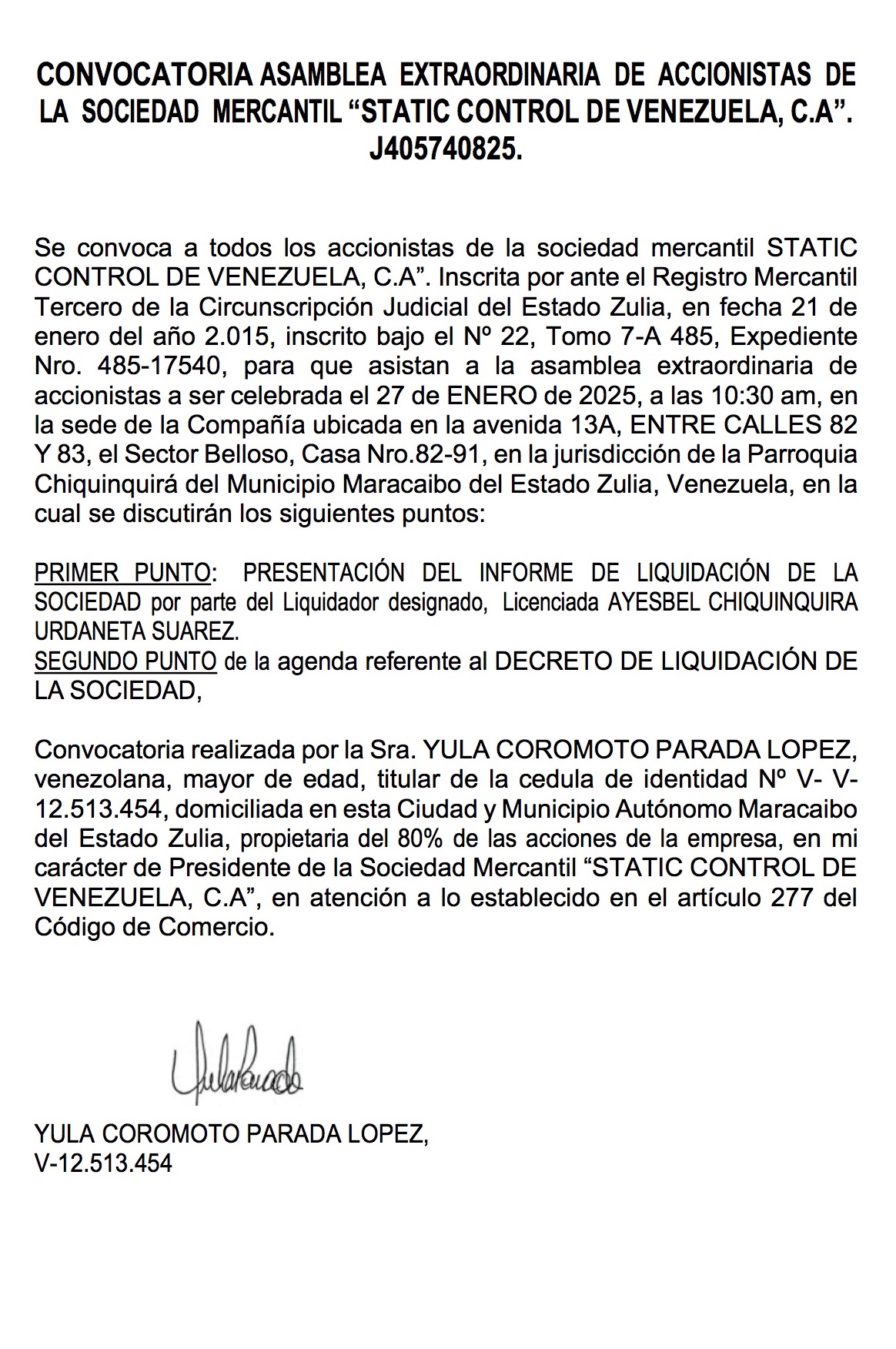 CONVOCATORIA STATIC