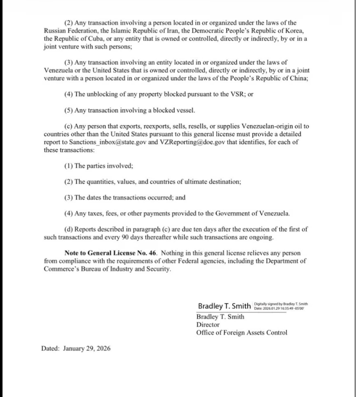 Estados Unidos emitió licencia para incorporarse al proceso de reactivación de la industria petrolera venezolana 3 Licencia2