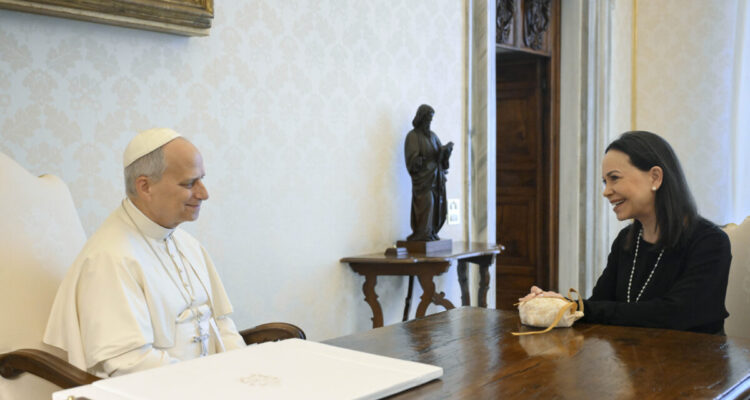 El papa León XIV recibió a María Machado 1 Papa Machado