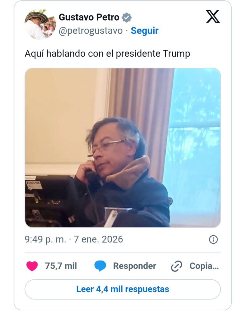 Trump habló por teléfono con Petro; alistan encuentro en la Casa Blanca 3 Screenshot 20260108 075952