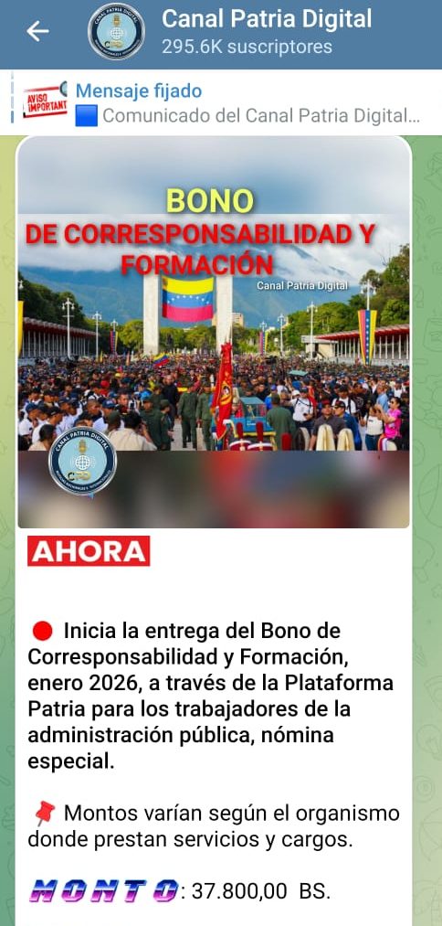 Pagan Bono de Corresponsabilidad y Formación de enero a trabajadores de la administración pública 2 WhatsApp Image 2026 01 28 at 3.20.30 PM e1769632419916