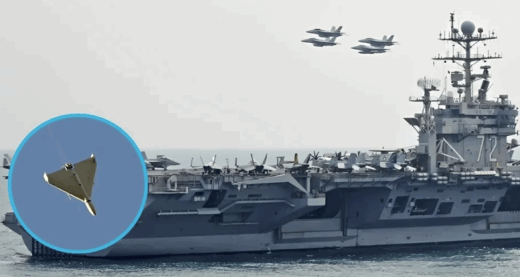 Estados Unidos derribó un dron iraní que se aproximó a su portaaviones en el mar Arábico 1 Portaviones