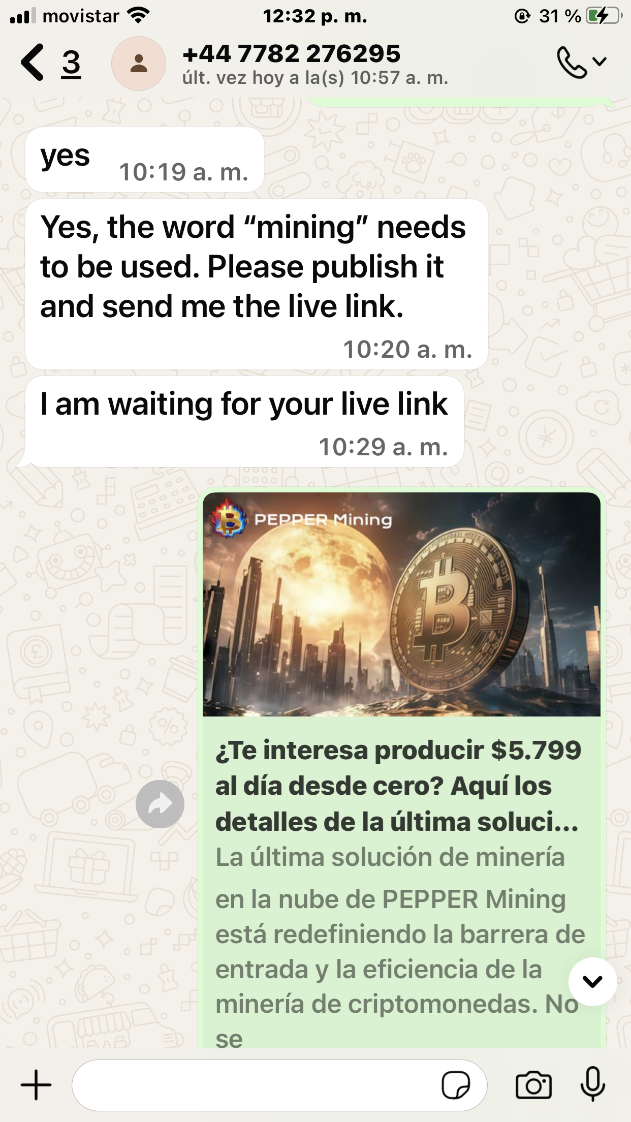 ¡Warning! About a scam from Emily Díaz now Edna Oscar (WhatsApp +447782276295) with sponsored content, paid posts or link building 9 IMG 2730