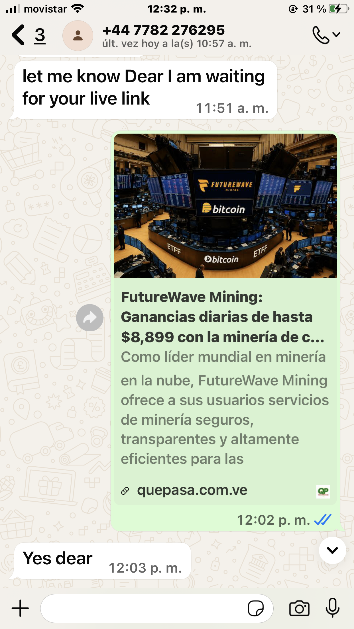 ¡Warning! About a scam from Emily Díaz now Edna Oscar (WhatsApp +447782276295) with sponsored content, paid posts or link building 11 IMG 2732