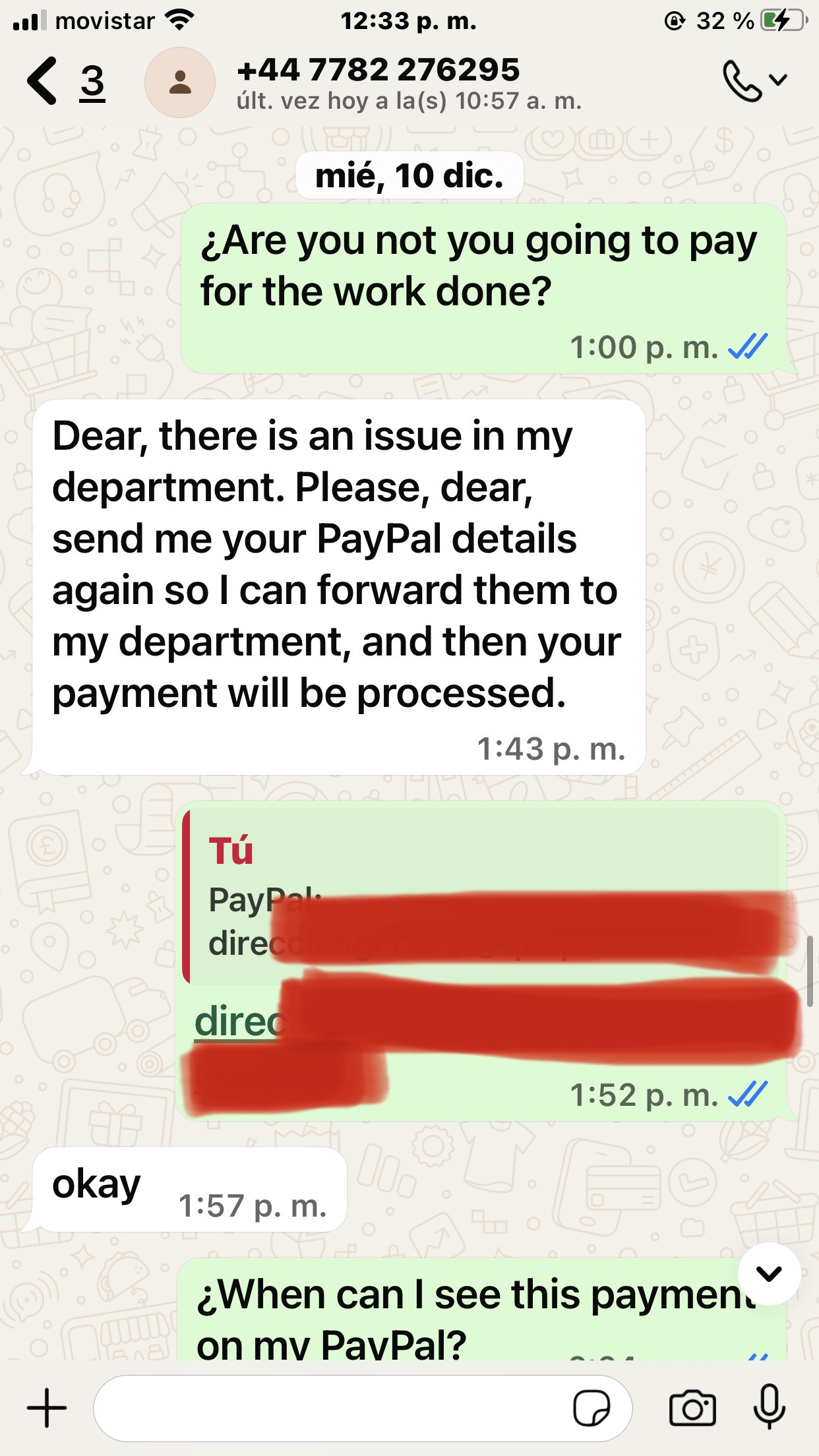 ¡Warning! About a scam from Emily Díaz now Edna Oscar (WhatsApp +447782276295) with sponsored content, paid posts or link building 14 IMG 2735