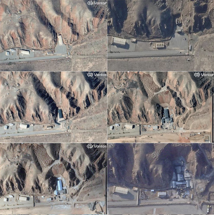 Imágenes satelitales revelan nuevas fortificaciones en sitios nucleares y bases de misiles del régimen iraní 2 Nuclear