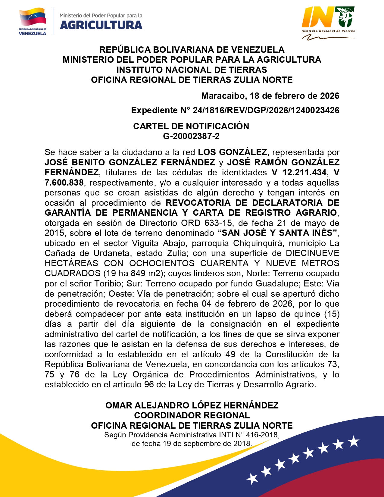 SAN JOSE Y SANTA INES