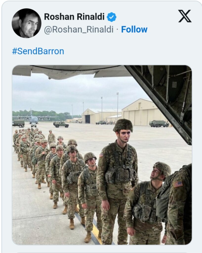 Se viralizó enviar al hijo de Trump a Irán 2 1773155537372