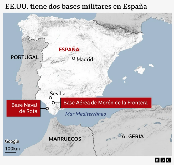 Por qué el gobierno de Sánchez se negó a que EE. UU. use sus bases en España para atacar a Irán 2 Bases militares de Espana