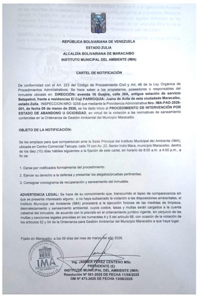 Alcaldía abrió procedimiento de intervención por estado de abandono a terreno ubicado en la avenida 16 Guajira 2 Screenshot 20260311 112132