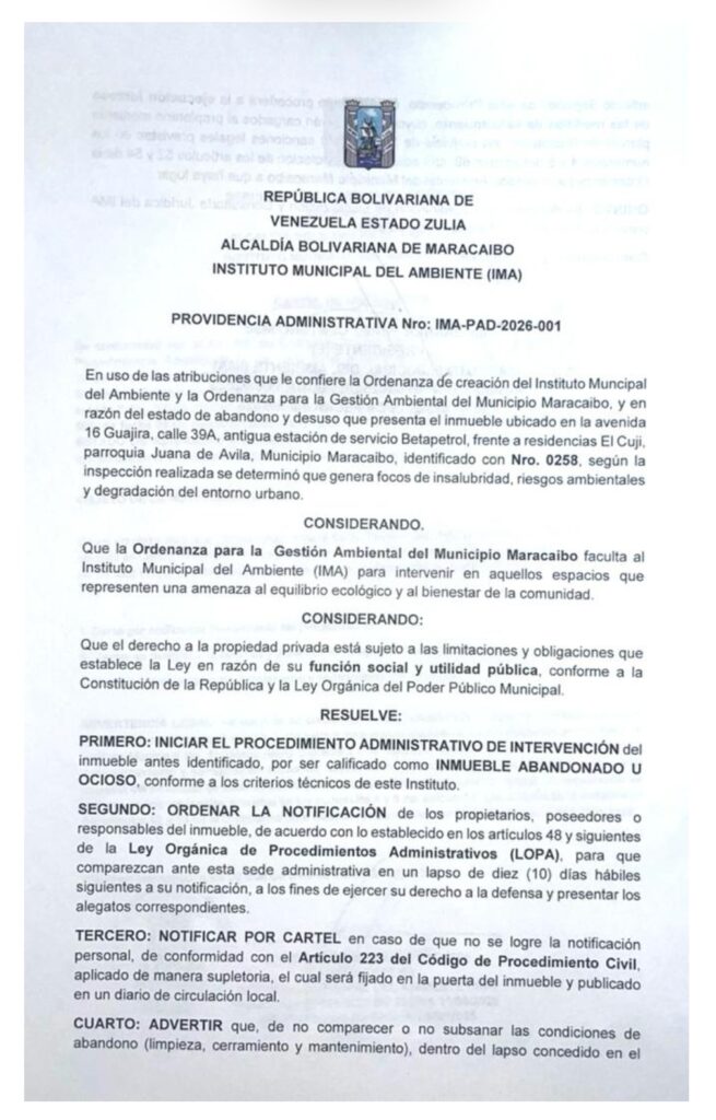 Alcaldía abrió procedimiento de intervención por estado de abandono a terreno ubicado en la avenida 16 Guajira 3 Screenshot 20260311 112157