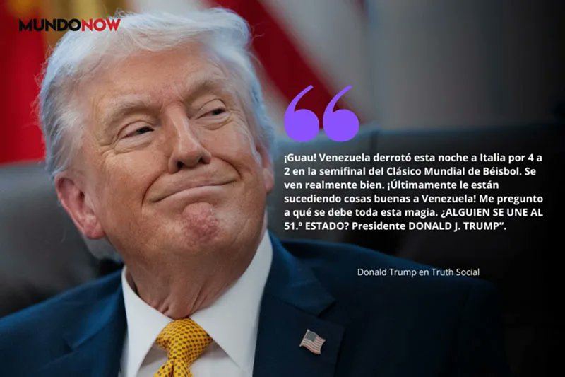 Trump reaccionó a triunfo de Venezuela sobre Italia 2 Trump m