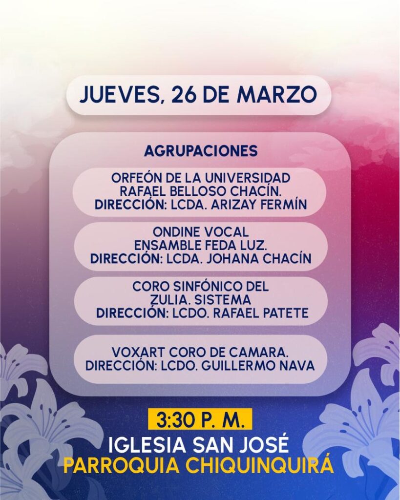 Maracaibo se prepara para la Cuaresma Oración y música con el Encuentro de Coros «Canto Sagrado 2026» 2 WhatsApp Image 2026 03 26 at 9.50.40 AM