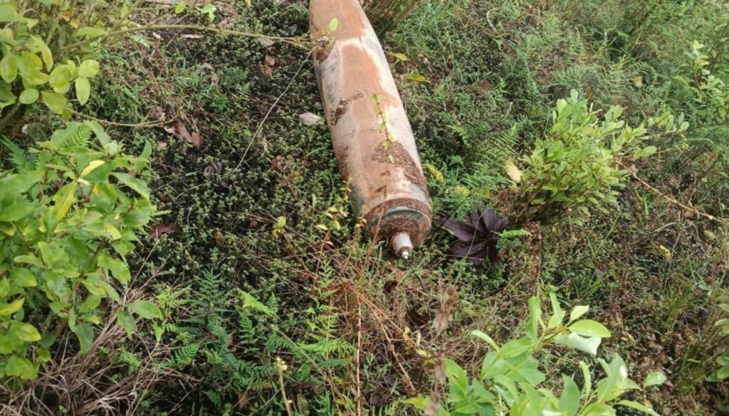 artefacto en contrado en zona de frontera