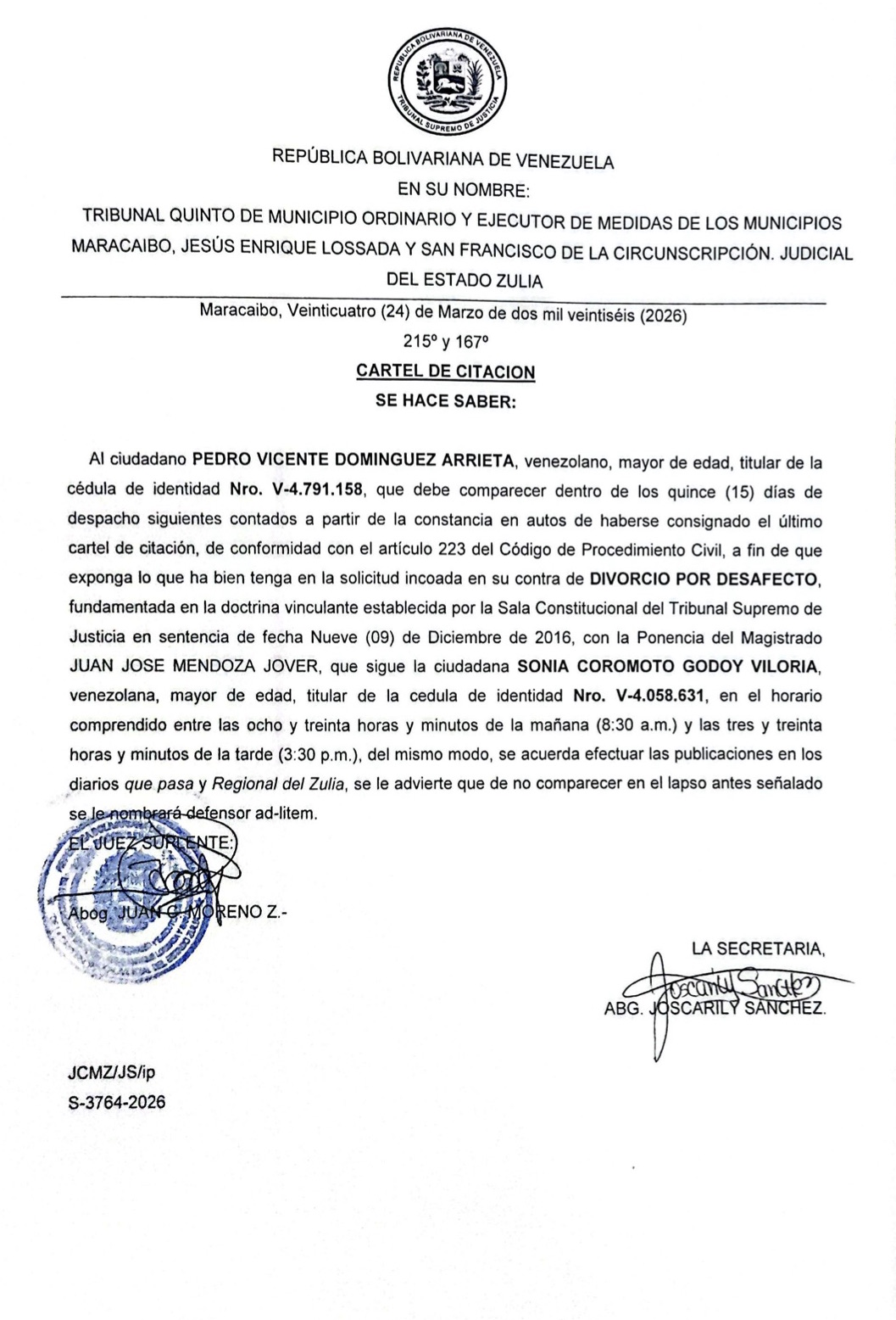 cartel 3764