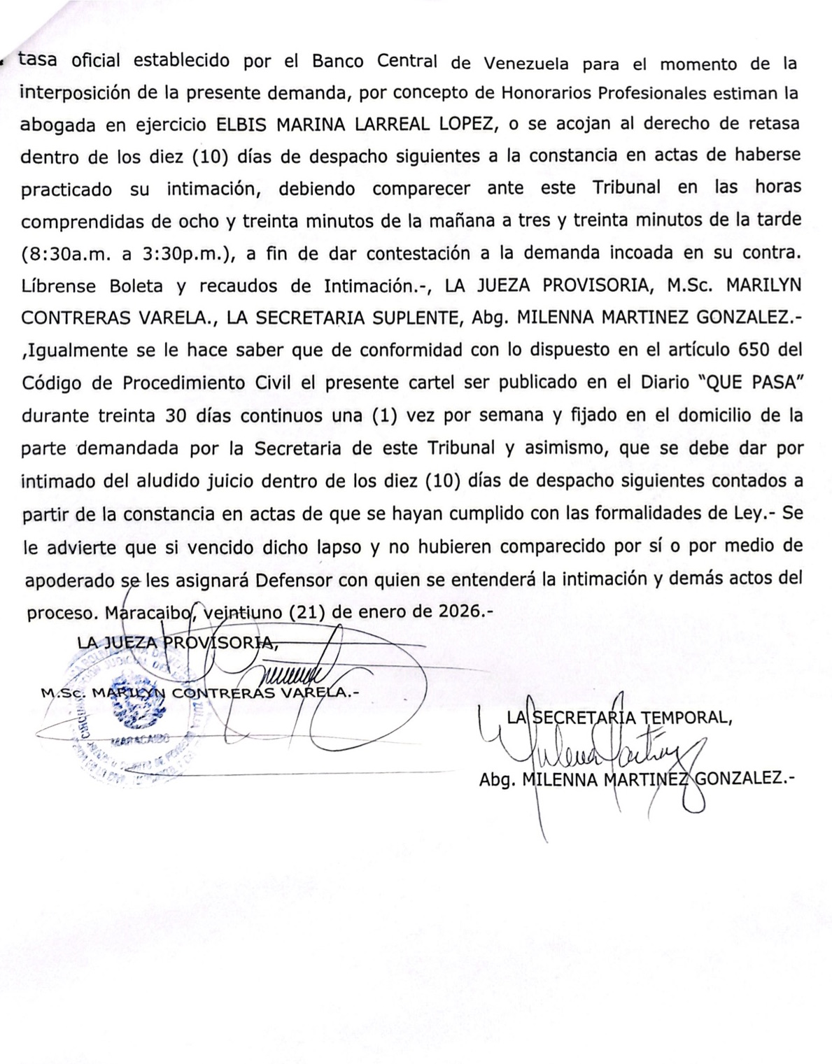 cartel intimacion elbis 12.05.2