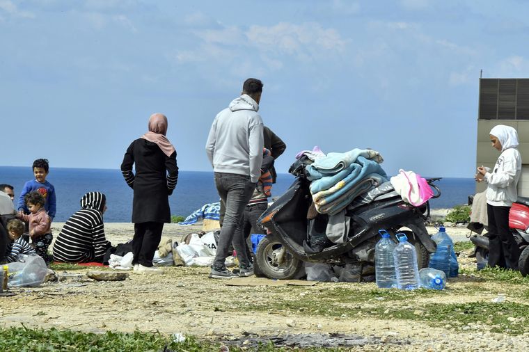 desplazados libano beirut