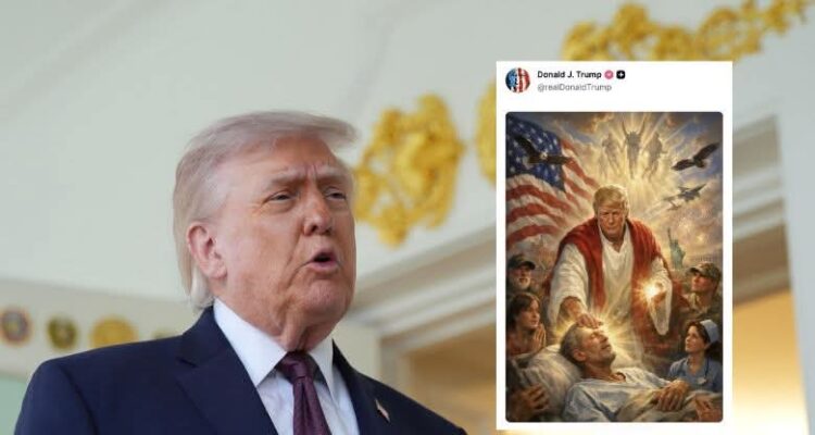 Trump eliminó una polémica publicación de Truth Social en la que aparecía como Jesús 1 Trump