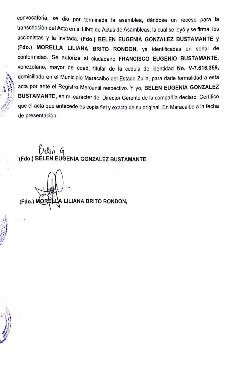Acta de Asamblea General Extraordinaria de Accionistas de Magna Boutique C.A. con ocasión de su Disolución 3 Magna 3