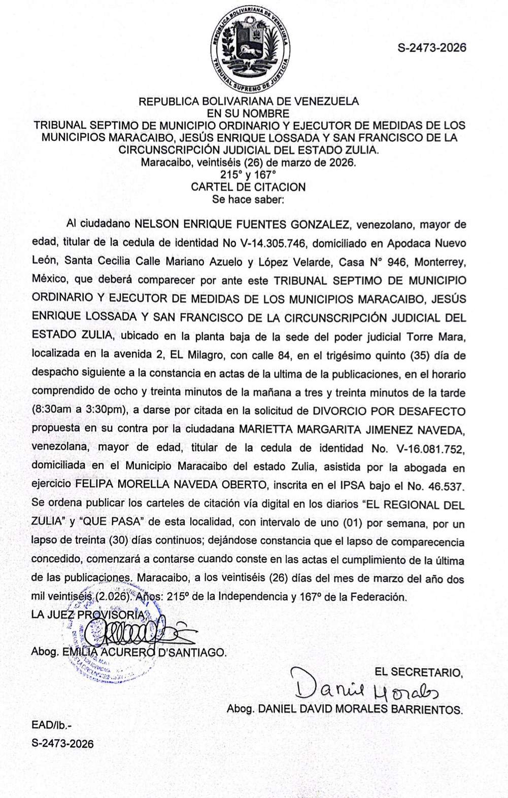 cartel 2473 Marietta