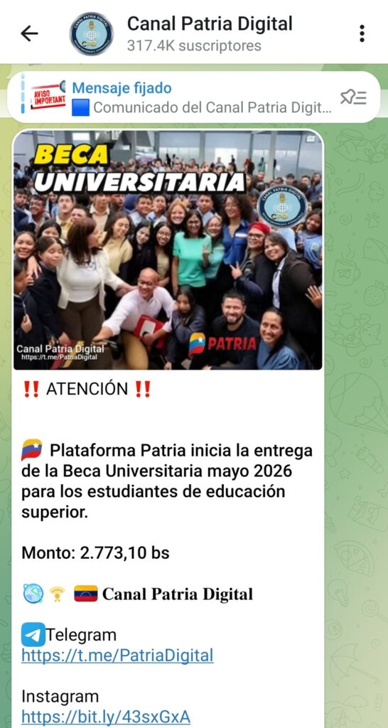 Pagan bono «Beca Universitaria» de mayo 2 BecaUniversitariaMayo2026