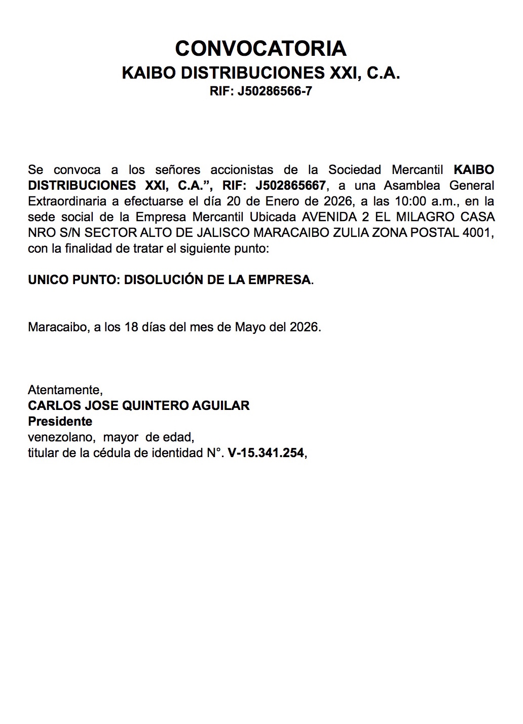 CONVOCATORIA J502865667