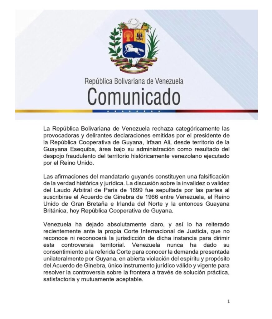Presidente de Guyana está jugando con fuego con el Esequibo y arremete contra Venezuela 2 Screenshot 20260528 082306