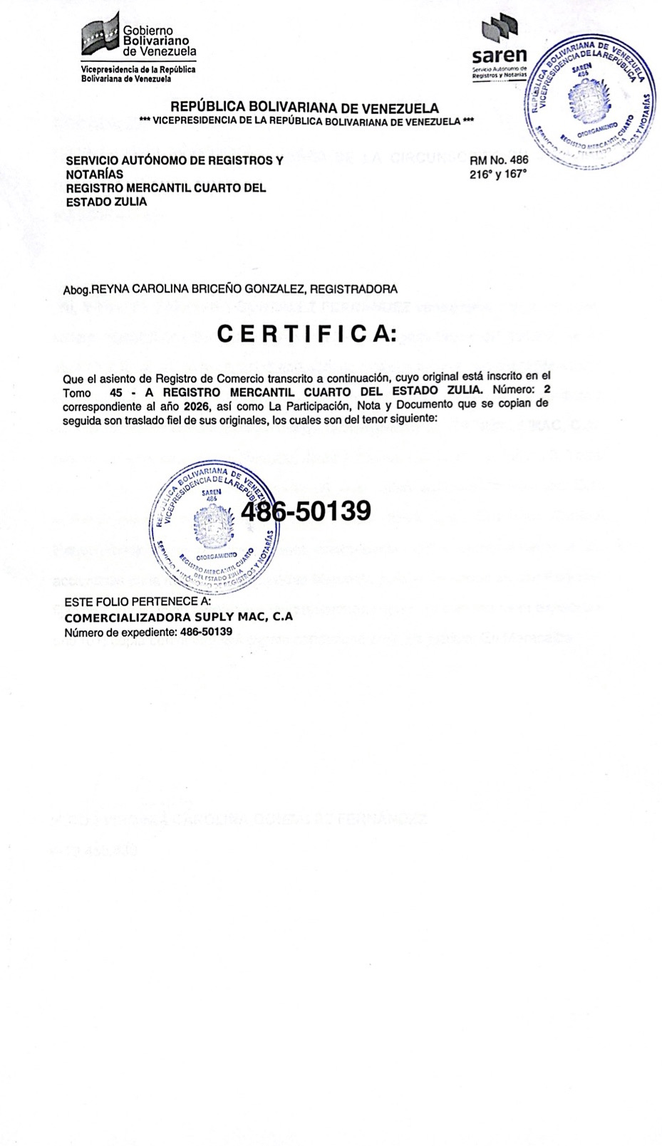 3era. Publicación del Acta de la Asamblea General Extraordinaria de Accionistas de Comercializadora Suply Mac C.A. por su Disolución 5 SuplyMac5