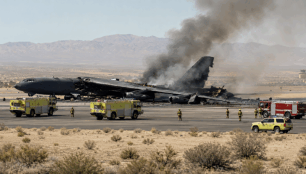 Un bombardero B-52 (Fortaleza Estratosférica) se estrelló en California y sus ocho tripulantes murieron 2 Bombardero