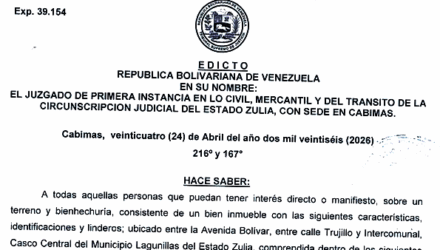 5ta. Notificación a todos interesados sobre el juicio por Prescripción Adquisitiva en contra de los herederos de Bruno Temporale Moreno, María Gregoria Suárez de Temporale y José Egidio Temporale 4 B2Ltp6Uf Captura de pantalla 2026 06 01 a las 11.40.38