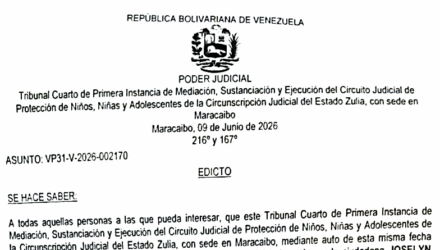Notificación a todos los interesados en la solicitud de Inquisición de Paternidad incoada por Yoselyn Ruxely Negrette Santiago 5 Captura de pantalla 2026 06 11 a las 12.52.50