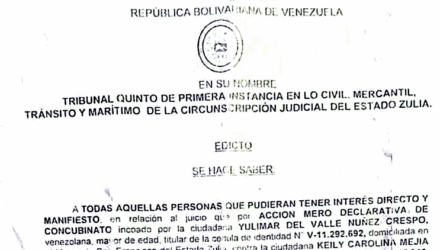 Notificación a todos los interesados en la Acción Mero Declarativa de Concubinato incoada por Yulimar del Valle Nuñez Crespo 2 Captura de pantalla 2026 06 15 a las 12.26.11