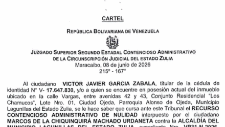 Cartel de Citación a Victor Javier García Zabala al juicio por Recurso Contencioso Administrativo de Nulidad 2 Captura de pantalla 2026 06 18 a las 10.35.14