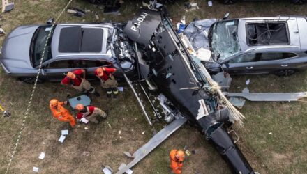 Dos helicópteros chocaron en pleno vuelo en Rio de Janeiro y muero seis personas 2 Helicóptero