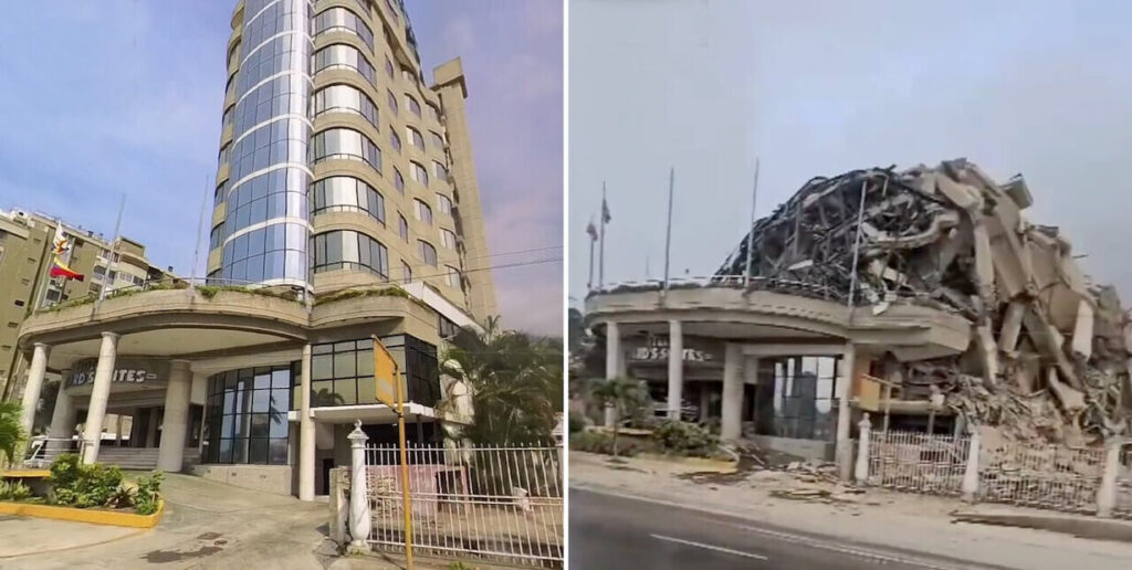 70 mil familias afectadas y más de 100 edificios colapsados en La Guaira por los terremotos 3 Hotel Edward