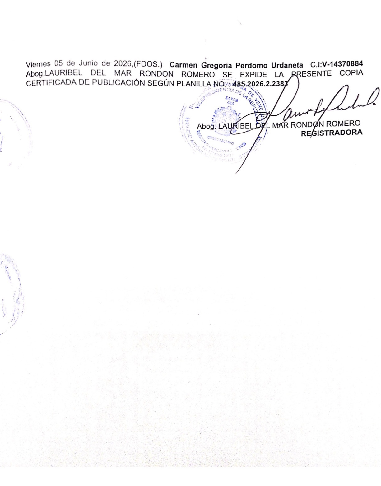 Acta de Asamblea General Extraordinaria de Accionistas de Mercahorro C.A. con ocasión de su Disolución 4 MercaHorro4
