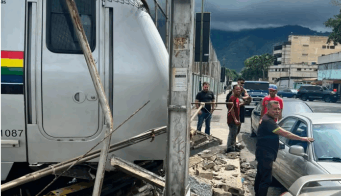 Se descarriló un tren del Metro de Caracas en los patios de talleres 1 Tren
