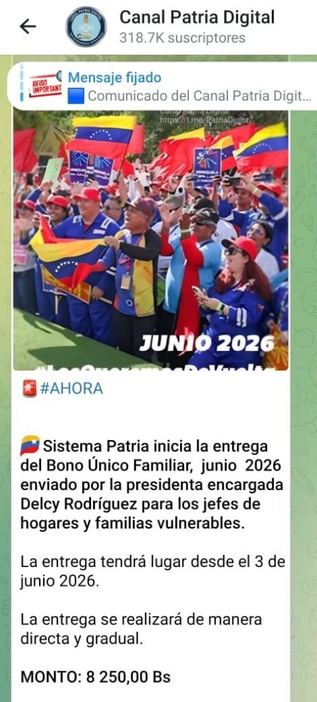 Comenzó a caer el Bono Único Familiar correspondiente a junio 2 WhatsApp Image 2026 06 03 at 3.48.07 PM e1780518752786