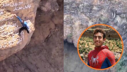 «Spiderman» murió en Yemen al caer 120 metros dentro de un cráter volcánico 3 Spiderman
