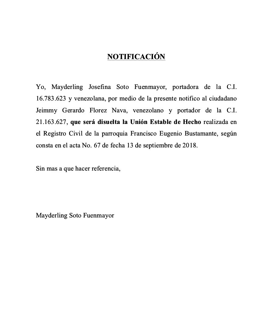 1era. Publicacion del Acta de Asamblea General Extraordinaria de Accionistas de por su Disolucion de Union Estable de Hecho