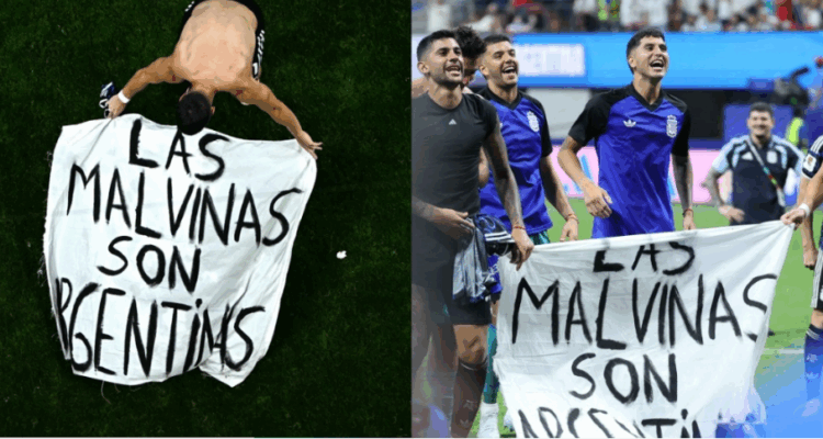 Los jugadores argentinos se atrevieron y reivindicaron la soberanía de Las Malvinas en el partido de la semifinal 1 Reino Unido