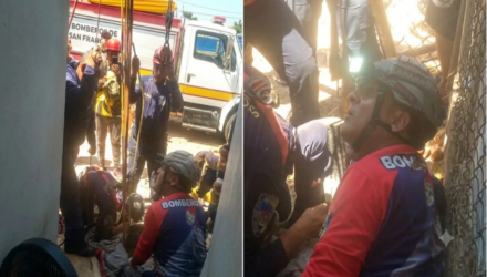 Cayó en un pozo artesanal de 30mts. y los bomberos de San Francisco lo rescataron 2 Bomberos