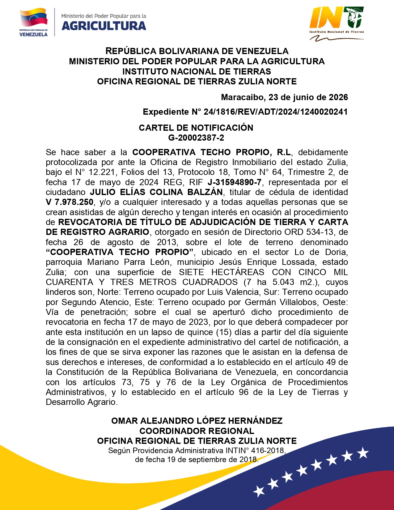 COOPERATIVA TECHO PROPIO