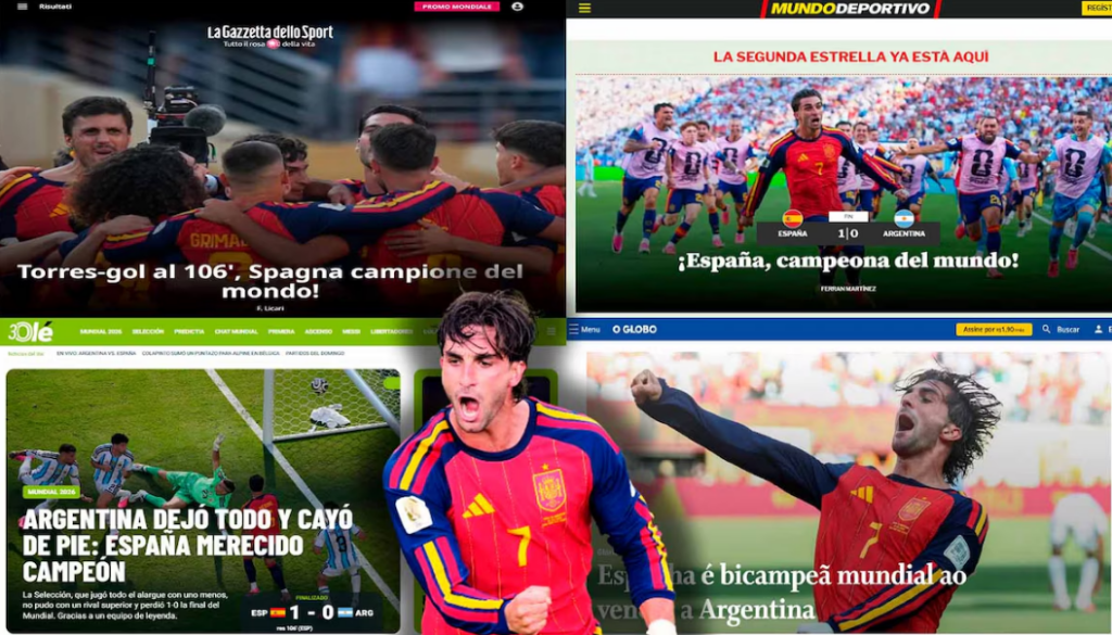 La prensa de medio mundo define a la selección de España como la «mejor del siglo XXI» 3 Campeon